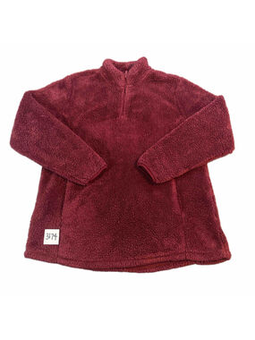 Women's BCG Burgundy Fleece Quarter Zip Sweatshirt Size XL